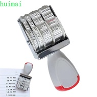 HUIMAI Self-Inking Rubber Date Stamp, Clear Imprint Vintage Digital Date Wheel Stamp, Date Postmark 