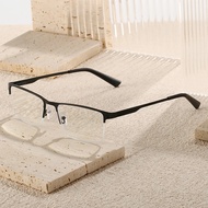 J12333 1pc Metal Half-Rim Frame Squared Lens Good Quality Presbyopia Male Female Unisex Corrective E