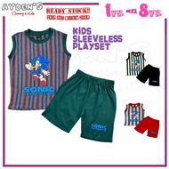 AYDEN'S Kids Sleeveless Playset Singlet Budak Sonic Design : K1000007-9