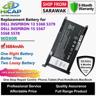 HICAP DELL Laptop Battery WDX0R FW8KR 42Wh for DELL Inspiron 15 5567 5568 5578 5579 DELL Inspiron 13