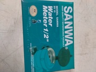 มิเตอร์น้ำ SANWA ตัวเรือนทองเหลือง  มาตรวัดน้ำ 1/2" (4หุน)มาตรวัดน้ำ มิเตอร์น้ำ มาตรน้ำ มาตรวัดนํ้าร