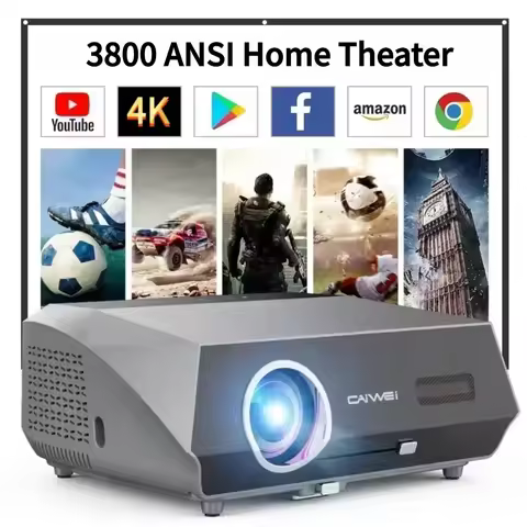 4K auto focus movie projector 3800 ANSI 2.4+5G wifi bluetooth 1080P full hd HDR android tv video day