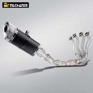 For ZX6R ZX6RR 2009-2024 Kawasaki Motorcycle Full System Stainless Steel Front End Akapovic R1/M1 Ca