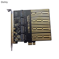🎁【Special price】Dolity PCIe เป็น M2อะแดปเตอร์ PCI Express X1 3.0 4พอร์ต B คีย์ M.2อะแดปเตอร์ SSD NGF