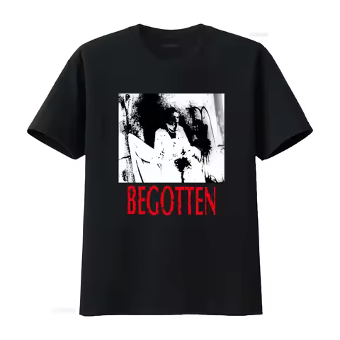 Begotten 1989 Movie Cover Art Heavy Cotton T Shirt Retro Horror Film Design for Lovers vintage Washe
