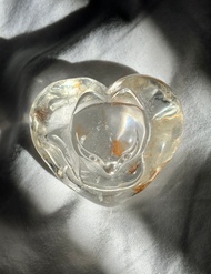 九尾狐 紅膠花心 帶彩 透亮 天然原石 雕刻  水晶  crystal 擺設