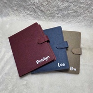 Custom Name Binder Made of Leather Jeans A5 Binder A4 Binder