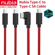 【1M/1.5M/2M 】For ZTE Nubia RedMagic 5A Type-C to Type-C Fast Charging Data Cable For Nubia Red Magic