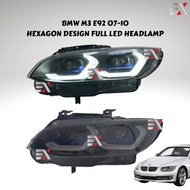 BMW M3 E92 07-10 LED HEADLAMP - HEXAGON DESIGN - TURN SIGNAL LIGHT
