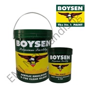 ♞,♘EMJ Boysen B700 Acrylic Emulsion Clear Gloss Liter topcoat for latex concrete wall paint