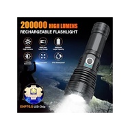 Rechargeable Led Flashlight 200000 High Lumens Super Bright Handheld