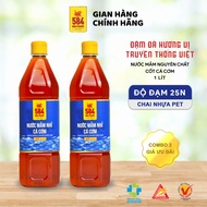 Nước Mắm 584 Nha Trang - 25 Độ Đạm - Combo 2 Chai Nhựa 1 Lít