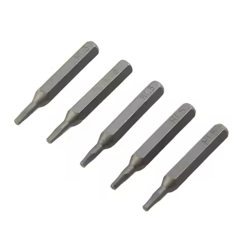 5pcs H428mm Small Hex Screwdriver Bits H0.7 H0.9 H1.5 H3 H4 4mm Hex Shank Bits Repair Open Tools Rep