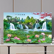 【In stock】New Style tapestry TV Dust Cover Elastic Hanging TV Cover Cloth remote control Computer co