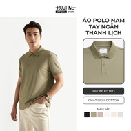 Form Fitted Short-Sleeved Plain Polo Shirt - Routine 10S26POL032