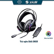 Tai nghe Gaming cao cấp ZIDLI ZH23 Mic 360 Ánh sáng Real RGB, Âm thanh vòm Sound 7.1 - Hàng Chính Hã