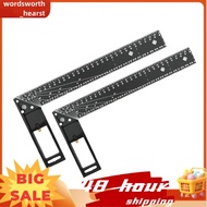 2pcs Woodworking Square Ruler for Precise Measuring,Square Ruler for 45/90 Degree Multifunctional Ga