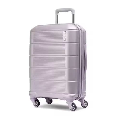 American Tourister Stratum 2.0 Expandable Hardside Luggage with Spinner Wheels Purple Haze Carry-on