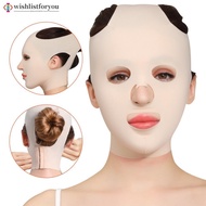 Wishlistforyou 3D Nylon Reusable Breathable V Shape Full Face Beauty Women Anti Wrinkle Facial Slimming Bandage Full Face Lift Sleeping Mask D6F6