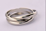 Cartier 卡地亞三環銀色戒指