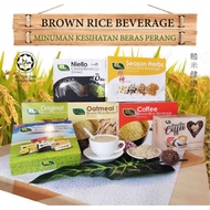 【Ready Stock】EL Healthy Brown Rice Beverage 5 Flavour-Original Oatmeal Coffee Non Sugar Coffee Seaso