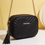 Tassel Chain Small Square Bag Women 2025 Winter New Style Trendy Ladies Bag All-Match Fashion Should