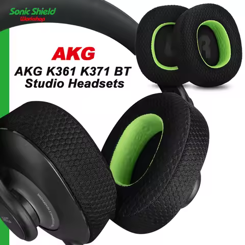 Earphone Pads for AKG K361/K361BT/K371/K371BT Replacement Earpads Earmuffs Mesh Memory Covers Sponge