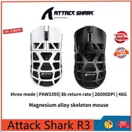 Attack Shark R3 PAW3395 magnesium alloy three mode wireless 8K Esports gaming mouse,