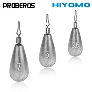 PROBEROS 10PCS/lot Quick Release Tungsten Sinker Fishing Weights Sinker Lead 3.5g 5g 7g 10g 14g 20g 