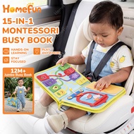 HOMEFUN Baby Busy Board - Montessori Busy Board Early Learning  Sensory Cognitive Busy Board Early E