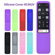Universal RC802V FUR6 FUR7 FUR9 Series, silicone case For TCL 4K LED Android Smart TV New Original RC802V Voice Remote silicone case W/ Netflix Youtube