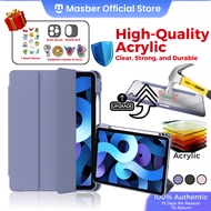 MASBER Protective Shockproof Clear Acrylic Case for iPad 10th 9 iPad Air 6 With Pencil Holder Ipad C