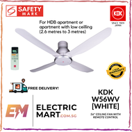 KDK W56WV 56 inches 140cm Ceiling Fan with Remote Control (FREE DELIVERY)