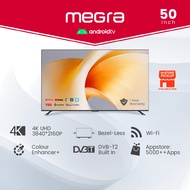 Megra Android TV 50 Inch Bezel-Less 4K UHD TV Smart Television Android System LED TV 50寸超高清电视机