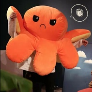Mainan Mewah Sotong Flip Dua Belah Baharu Besar dan Kecil Hadiah Haiwan Boneka Anak Patung Sotong Du