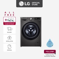LG FV1410H3BA 10/6KG,Front Load Washer Dryer, Black