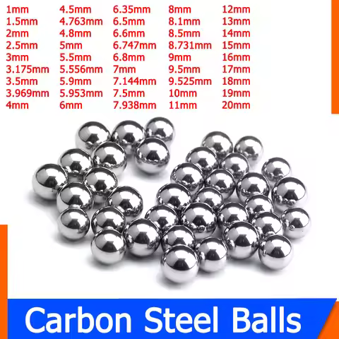 10-1000pcs Steel Balls Spherical Bead Iron Ball 1/1.5/2/2.5/3/3.175/3.5/3.969/4-20mm Solid Carbon St