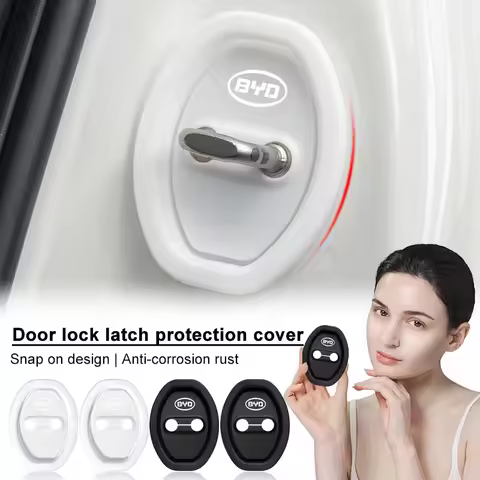 Car Door Lock Protect Cover Silica Gel Case Accessories for BYD Atto 3 Yuan Plus Yuan UP Song Plus D