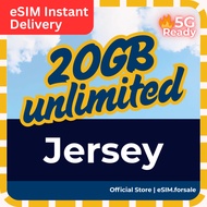 Jersey eSIM 泽西 JT 5G | Total 3GB/5GB/20GB from 3-30days [Small Data]