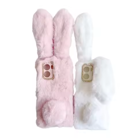 3D Rabbit Bunny Fur Phone Case For HMD Pulse(4G) Plus(4G) Fusion(5G) X1(5G)G42G400G310 C22C32 Fluffy
