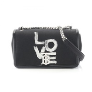 【二手】Burberry 黑色帆布皮革 TB Laura 鏈條單肩包，女士款，二手 B