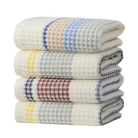 70x140cm/35x75cm Soft cotton waffle towel Thickened adult strong suction cellular towel bath towel f