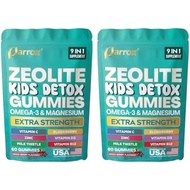 Zeolite Kids Gummies, 9-in-1 with Zeolite, Omega-3, Magnesium, Elderberry, Vitamin C, Milk Thistle, 