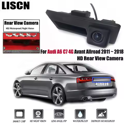 Rear View Camera For Audi A6 C7 4G Avant Allroad 2011 ~ 2018 Trunk Handle Backup Waterproof Parking 