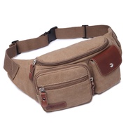 New Style Mens Waist Bag Canvas Korean Multifunctional Sports Leisure Bag