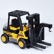 【hot sale】✲☫ D25 Electric engineering vehicle toys children's light music bulldozer electric universal forklift rental baby car model