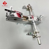 Sharprepublic Bass Drum Cowbell Holder Mount Handbell Cowbell Clamp Durable Support Stand Double Hea