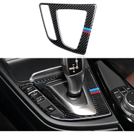 Car Gear Shift Panel Trim Carbon Fiber Decal Center Console Sticker fits for BMW F30 F31 F34 3GT F32