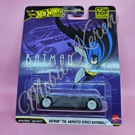 Diecast Hot Wheels Premium Batman The Animated Series Batmobile black rubber tires