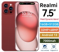 Redmi A7 7.5-inci telefon pintar skrin besar telefon mudah alih RAM16GB+ROM512GB kapasiti besar telefon bimbit 7000mAh hayat bateri yang panjang telefon bimbit pelajar murah fotografi definisi tinggi promosi harga rendah